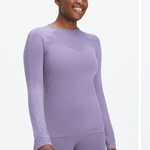 FABLETICS Sync Seamless Long-Sleeve COLOR Washed Violetta L NWT in packaging - Picture 1 of 5
